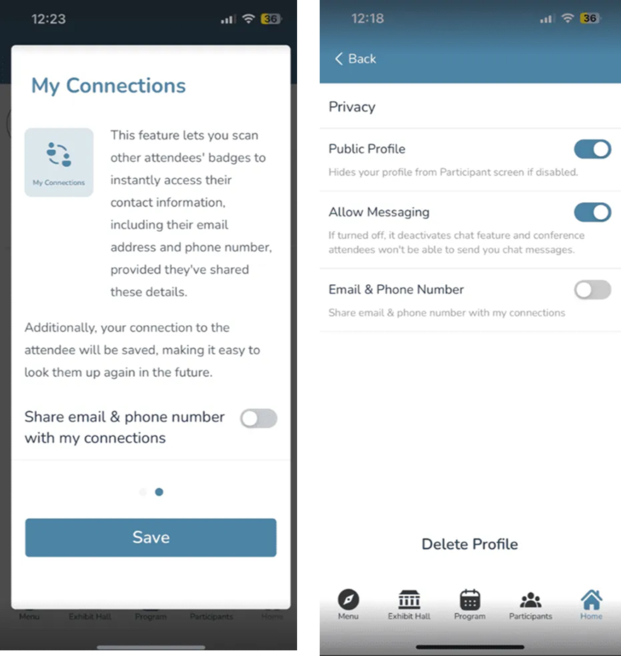 Mobile App – My Connections image